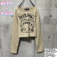 BETTY BOOP ショート丈　ロンT ベージュ　レディースS