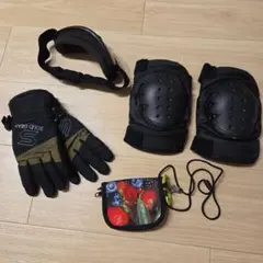 スポーツ用 プロテクター グローブ ゴーグル セット