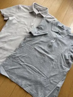 UNIQLO グレー 半袖ポロシャツ 2枚セット①