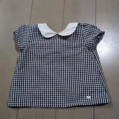 petit main ギンガムチェック 半袖シャツ 100