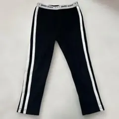 petit main ブラック ストライプ レギンス 110