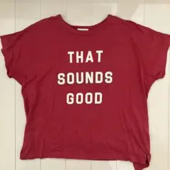 Samansa Mos2 ロゴプリント 半袖Tシャツ レッド