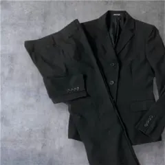 COMME CA DU MODEブラックパンツスーツ イタリア製生地使用　9号黒