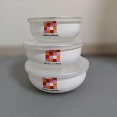 Hello,cooking. ホーロー保存容器 3点セットのサムネイル