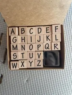 アルファベットスタンプセット 26個 木製