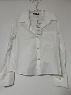 ZARA パール付きシャツ　レディース　未使用