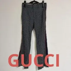 希少✨ GUCCI フレアパンツ ネイビー ホワイト レッド 38サイズのサムネイル
