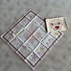 水森亜土 さん♥︎ペコちゃん ♡ハンカチ＆ポーチ セット
