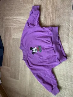 ディズニー　子供服　トレーナー　裏起毛　ミッキー　レトロ　パーカー　ハイネック