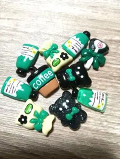 デコレーションパーツ 10個セット コーヒー クマ