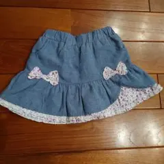 デニム調フリルスカート 110cm