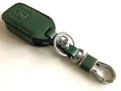 ワゴンR スマートキーケース ピタッと装着 濃いグリーン色 ステッチ黒