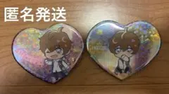 天月　缶バッジ ハート型 2個セット