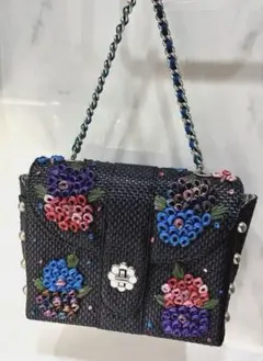 【希少】ANNA SUI ショルダーバッグ 花柄 チェーンバッグのサムネイル