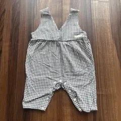 バースデイ購入　futafuta チェック柄ロンパース グレー