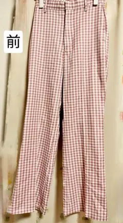 GRL ギンガムチェックフレアパンツ