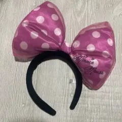 ミニー ピンクリボン カチューシャ 水玉 旧型 レア