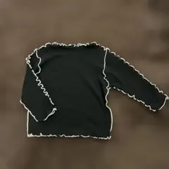 MARKEY'S CALMIA メローテレコカットソー　9分袖　ブラック