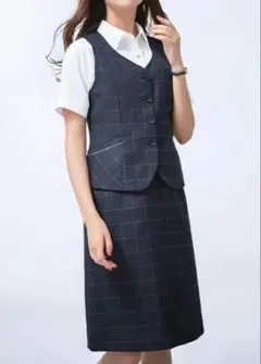 事務服 9号 ベスト スカート セット 春夏 OL オフィス 制服