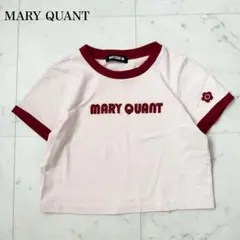 極美品✨MARY QUANT レトロロゴアップリケミニ Tシャツ　ピンク　Mのサムネイル