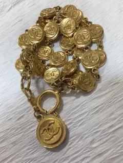 シャネル CHANEL ロゴ ブレス デッドストック ヴィンテージ ゴールド