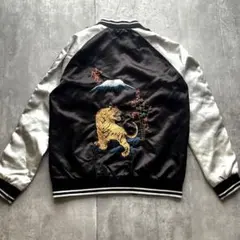 スカジャン 刺繍　鷹　虎　富士山　スーベニア　ギャル男y2k punk 和柄