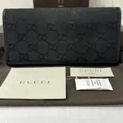 新品同様‼️ グッチ　GUCCI 財布　二つ折り　長財布　GGキャンバス　付属込み