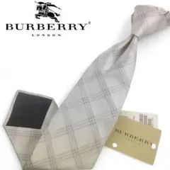 【BURBERRY LONDON】未使用品 ネクタイ ノヴァチェック アイボリー