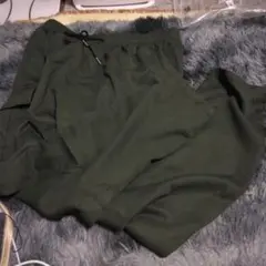 オリーブグリーン ワークパンツ ドローストリング付き