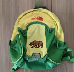 ノースフェイス キッズ リュック ホームスライス8L　イエロー　グリーン