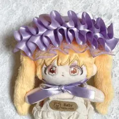 ぬいぐるみ用ヘッドドレス♡たっぷりフリル♡ライトパープル