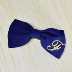 【F i.n.t】刺繍入りネイビーバレッタ