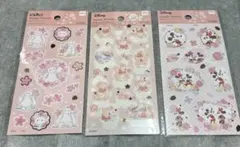 ディズニーデザインシールさくら　3枚セットベイマックス、ミッキープーさんダイソー