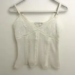 ZARA TRF キャミソール ホワイト 刺繍 レースのサムネイル