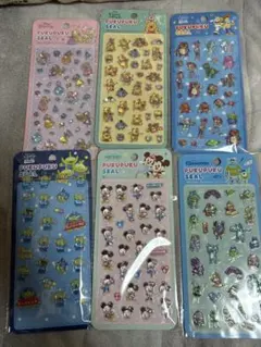 ぷくぷくシール ディズニー　6点