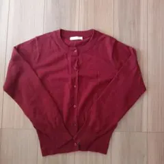 LUMRYS FARM ワインレッド カーディガン
