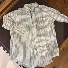 長袖ストライプオーバーサイズシャツ