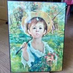 絵画 飾り絵 夏 少年