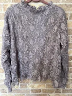 レディース長袖レーストップス　サイズM パープル