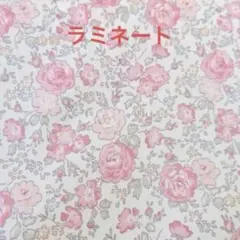 リバティラミネート　フェリシテ　コーラル　ハギレ