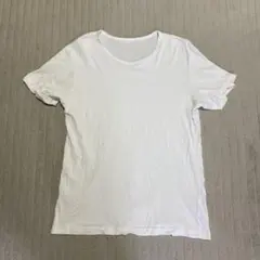 GU ホワイト コットン Tシャツ クルーネック