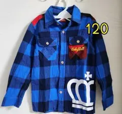 BABYDOLL チェック柄長袖シャツ 120