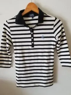 美。PEARLY GATESレディース7分袖ゴルフポロシャツ