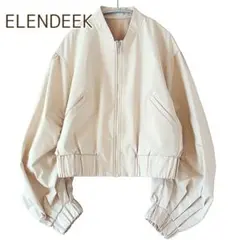 エレンディーク ELENDEEK ギャザースリーブMA-1ブルゾン アウター F