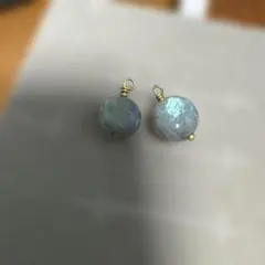 ラブラドライト 球形チャーム ゴールドフック