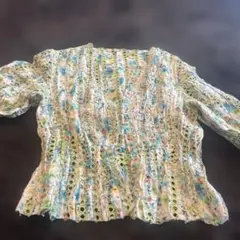 vintageコットン編みトップス メッシュ - メルカリ