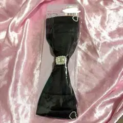 しまむら 眞白ありす コラボ ビジューリボンヘッドドレス 黒 量産型 ロリータのサムネイル