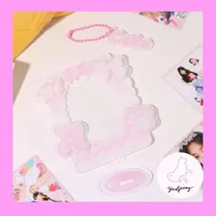 【七夕セール！】【推し活を彩る アクリルスタンド カードケース】ピンク 収納のサムネイル