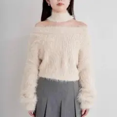 Chico シャギーチョーカーニット　アイボリー