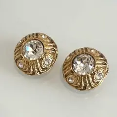 CHANEL【ヴィンテージ】クリアストーンイヤリング